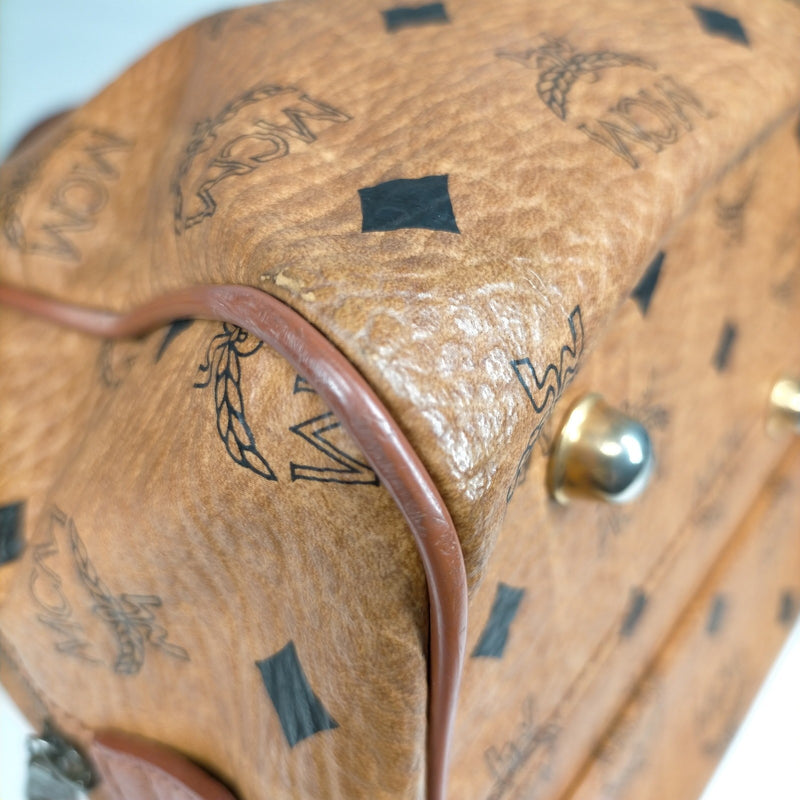 Mcm Hand Bag Brown Pvc