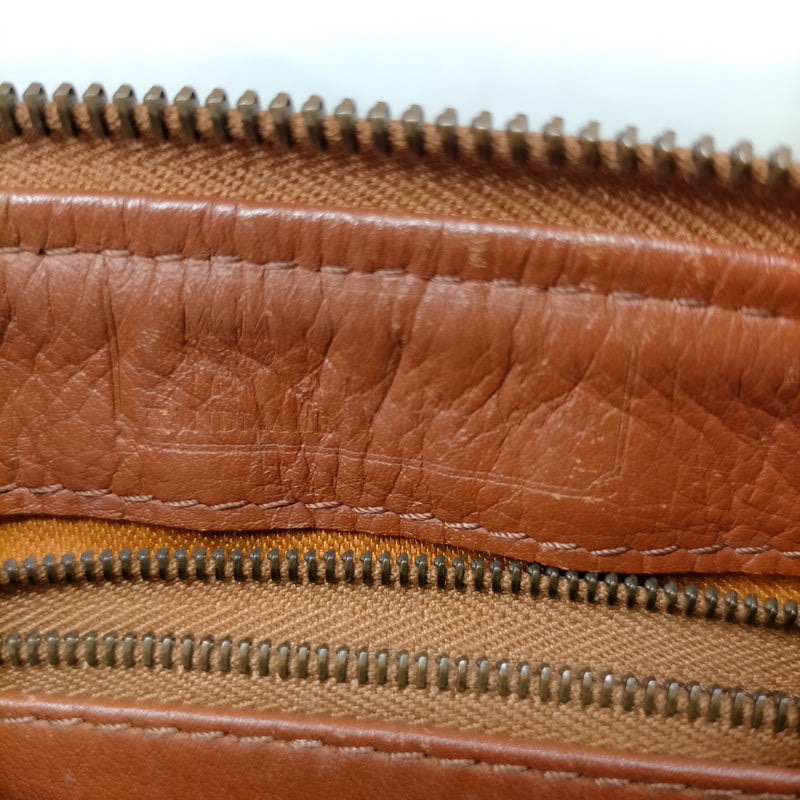 Mcm Hand Bag Brown Pvc