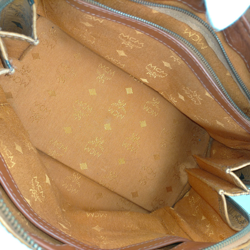 Mcm Hand Bag Brown Pvc