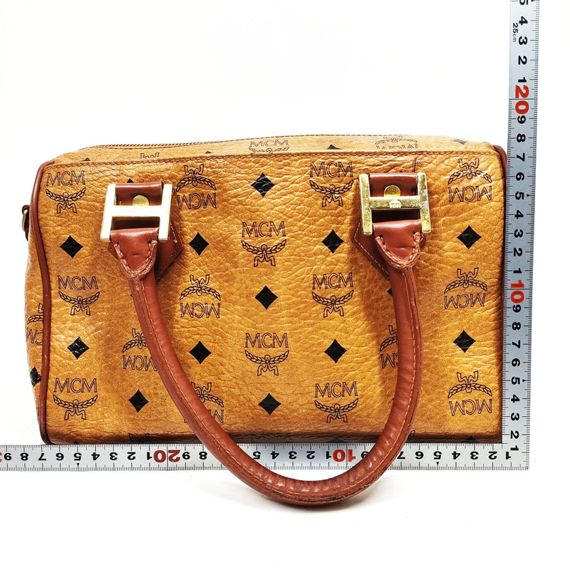 Mcm Hand Bag Brown Pvc