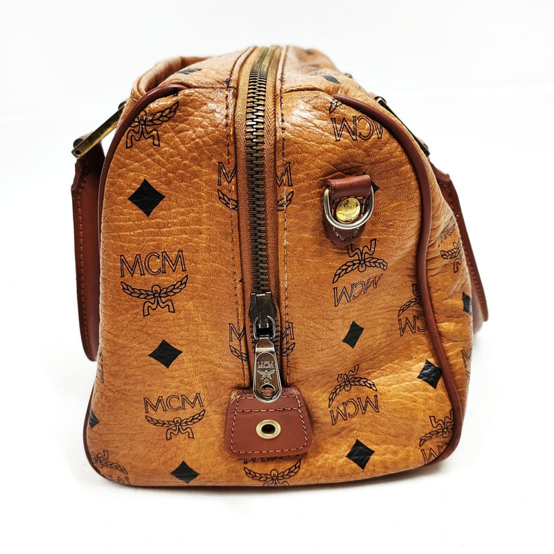 Mcm Hand Bag Brown Pvc