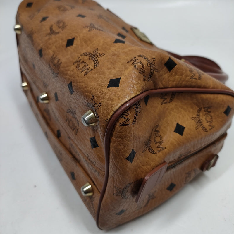 Mcm Hand Bag Brown Pvc
