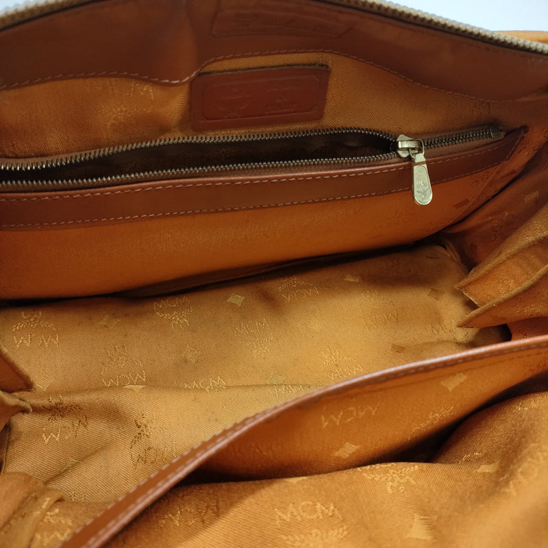 Mcm Hand Bag Brown Pvc