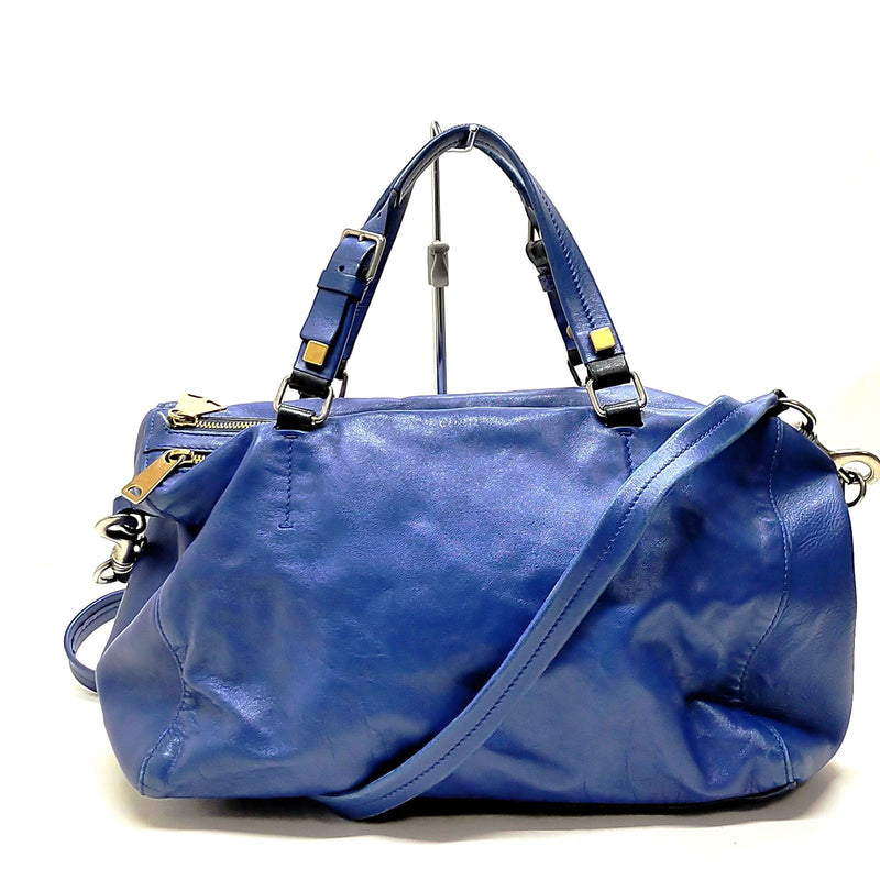 Celine Hand Bag Blue Leather