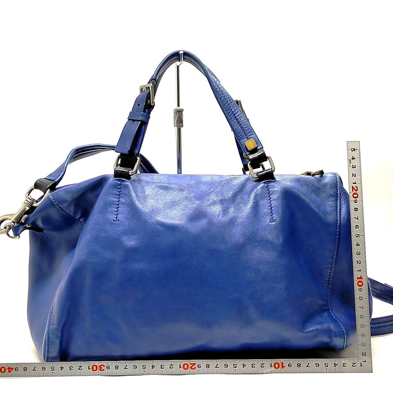 Celine Hand Bag Blue Leather