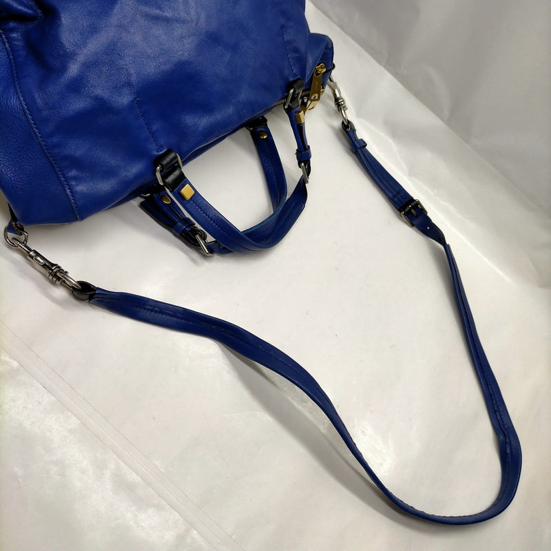 Celine Hand Bag Blue Leather