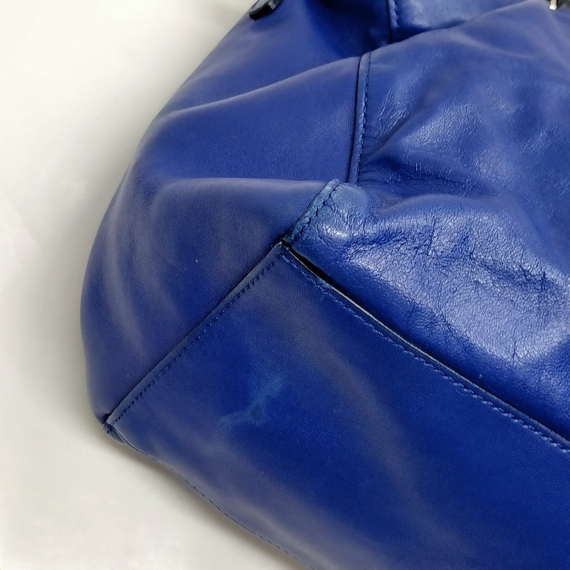 Celine Hand Bag Blue Leather