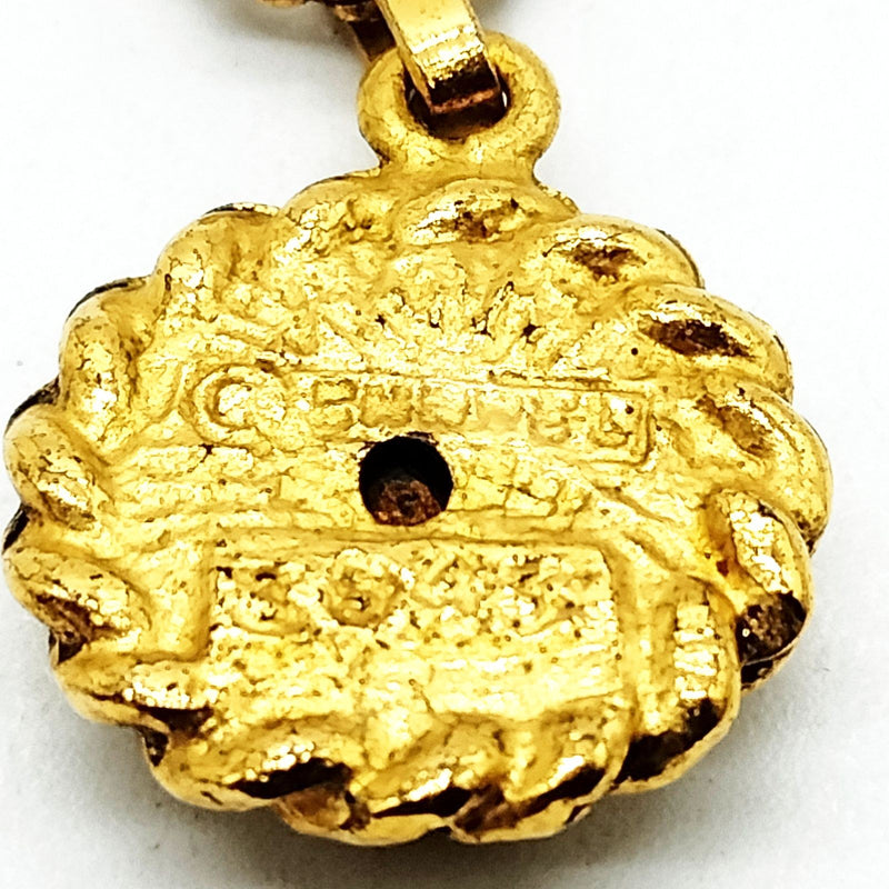 Chanel Pendant Necklace Gold Clear