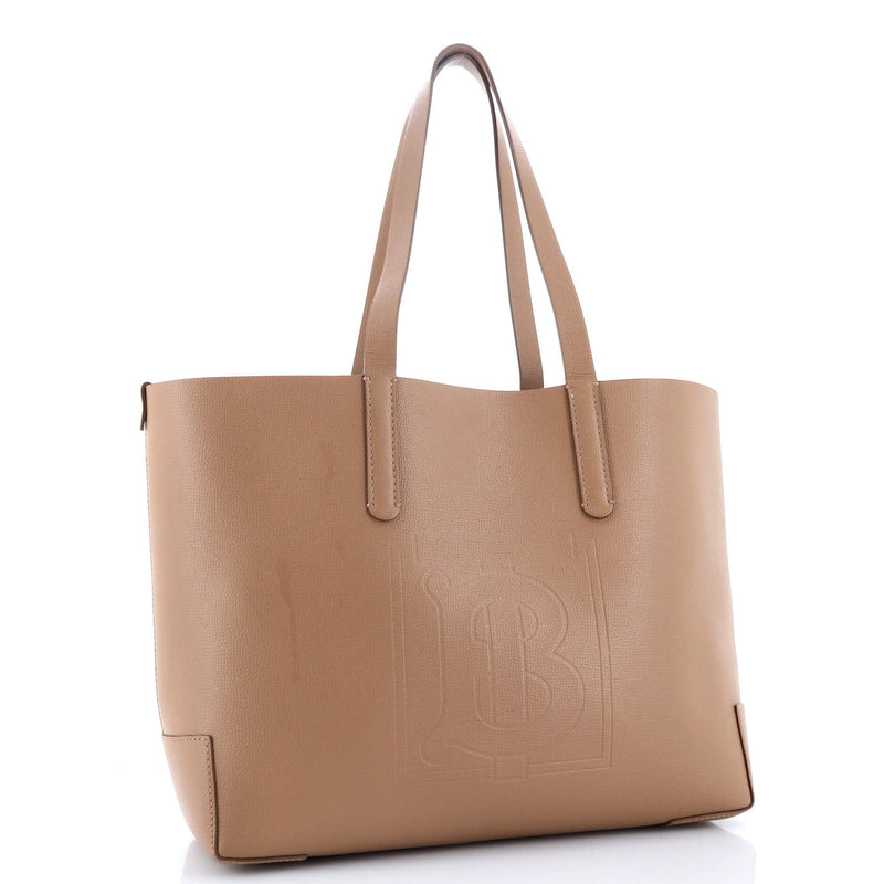 Burberry Tb Logo Tote Leather Medium