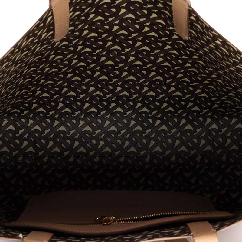 Burberry Tb Logo Tote Leather Medium