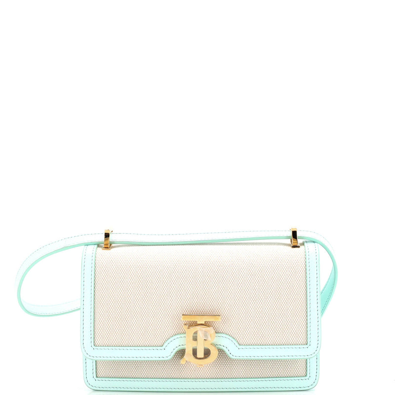 Burberry Tb Flap Bag Canvas Small