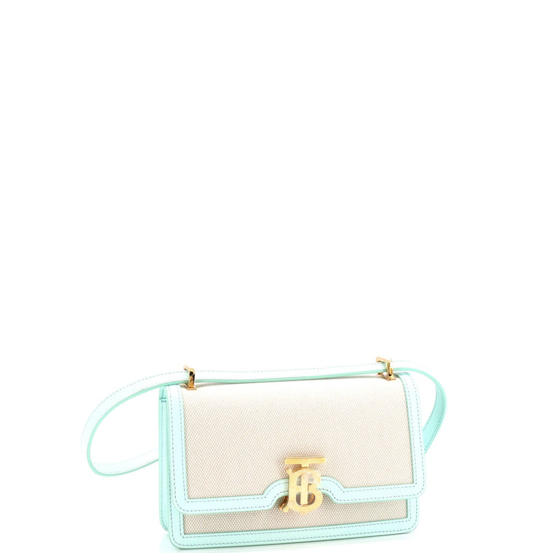 Burberry Tb Flap Bag Canvas Small