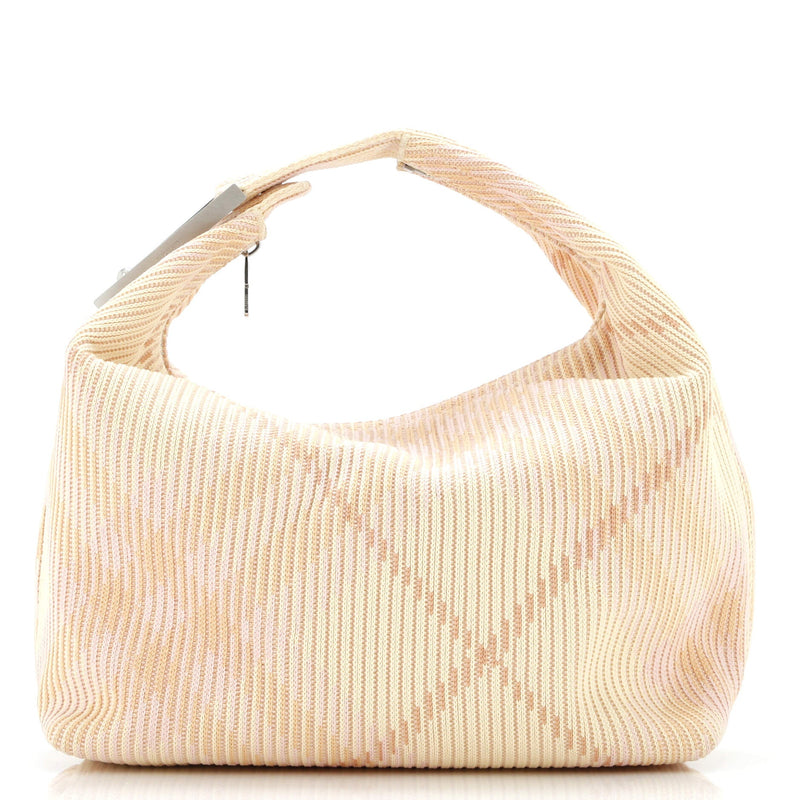 Burberry Peg Handle Bag Knit Check