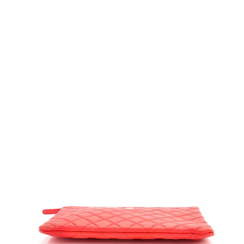 Chanel O Case Clutch Quilted Lambskin