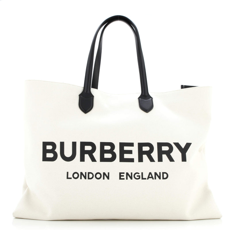Burberry Lewes Logo Tote Canvas Xl