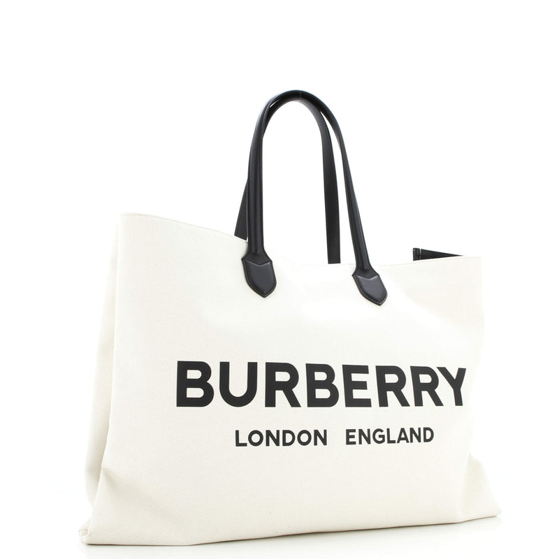 Burberry Lewes Logo Tote Canvas Xl