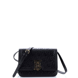 Burberry Tb Flap Bag Embossed Leather
