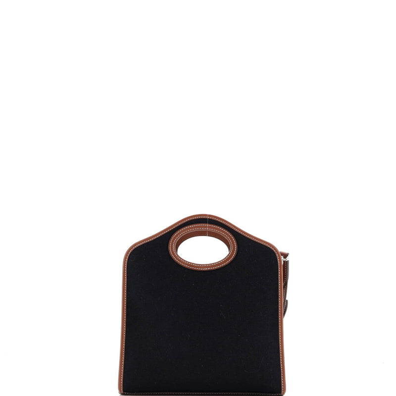 Burberry Logo Pocket Tote Canvas With