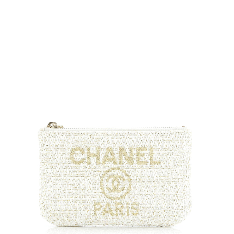 Chanel Deauville Pouch Raffia Mini