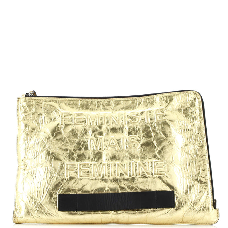 Chanel Feminine Pouch Crinkled Leather
