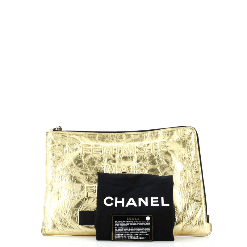 Chanel Feminine Pouch Crinkled Leather
