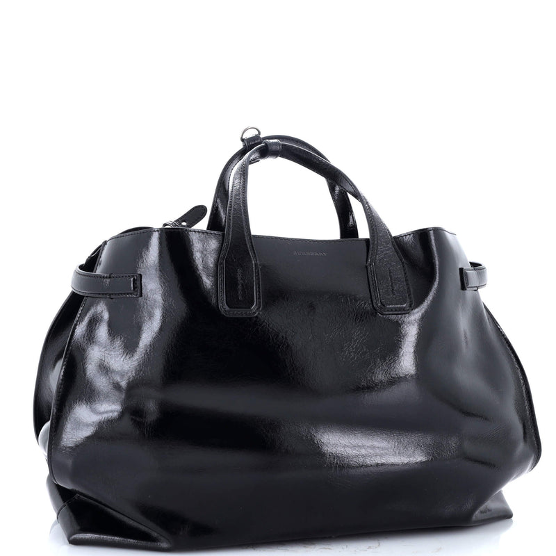 Burberry Banner Nm Tote Patent Large