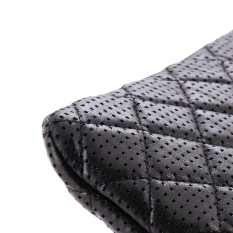 Chanel O Case Clutch Quilted Perforated
