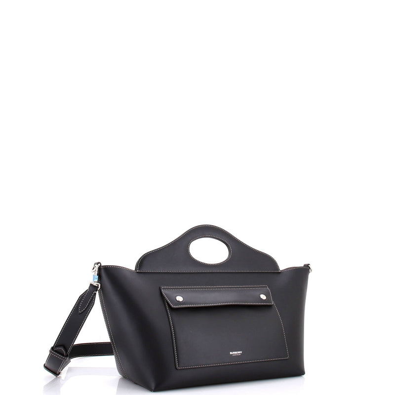 Burberry Soft Pocket Tote Leather Small