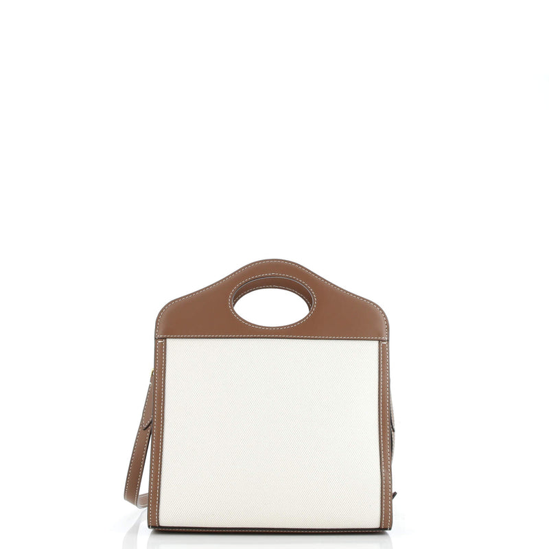 Burberry Logo Pocket Tote Canvas With