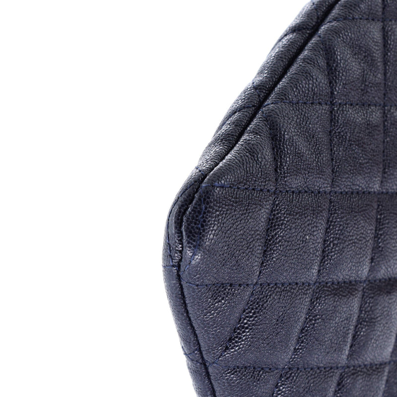 Chanel Boy O Case Clutch Quilted Caviar