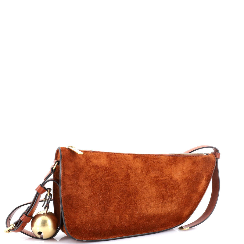 Burberry Shield Sling Shoulder Bag Suede