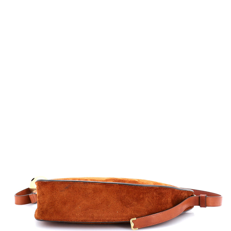 Burberry Shield Sling Shoulder Bag Suede