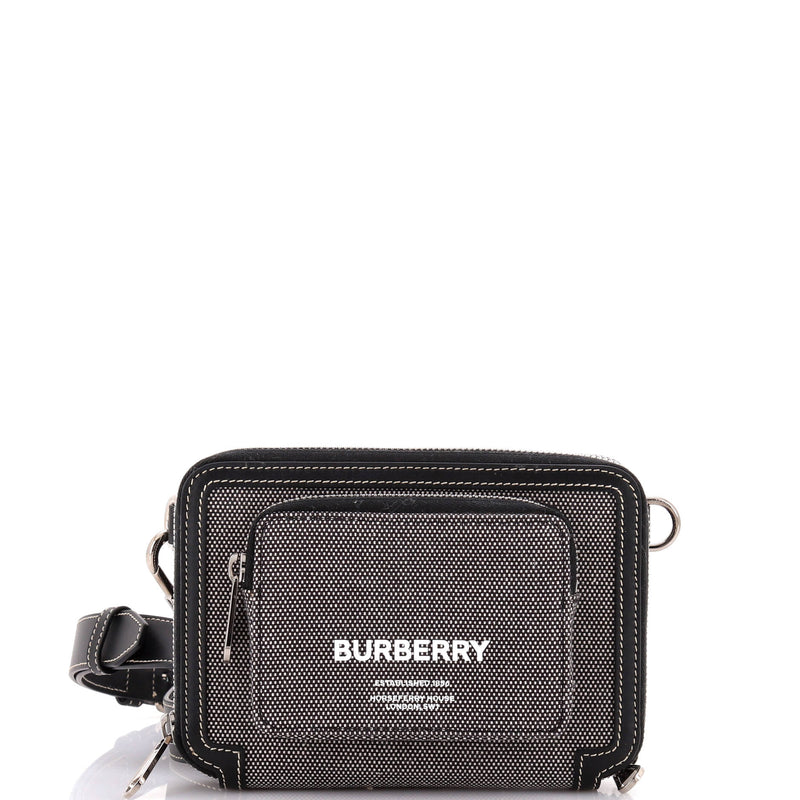 Burberry Logo Front Pocket Zip Around