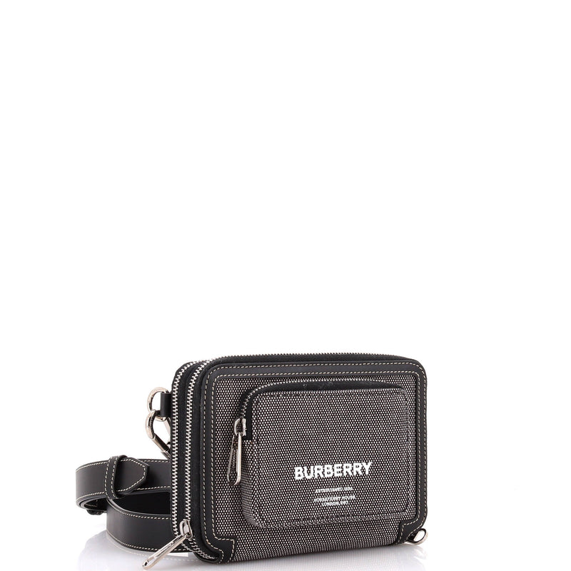 Burberry Logo Front Pocket Zip Around
