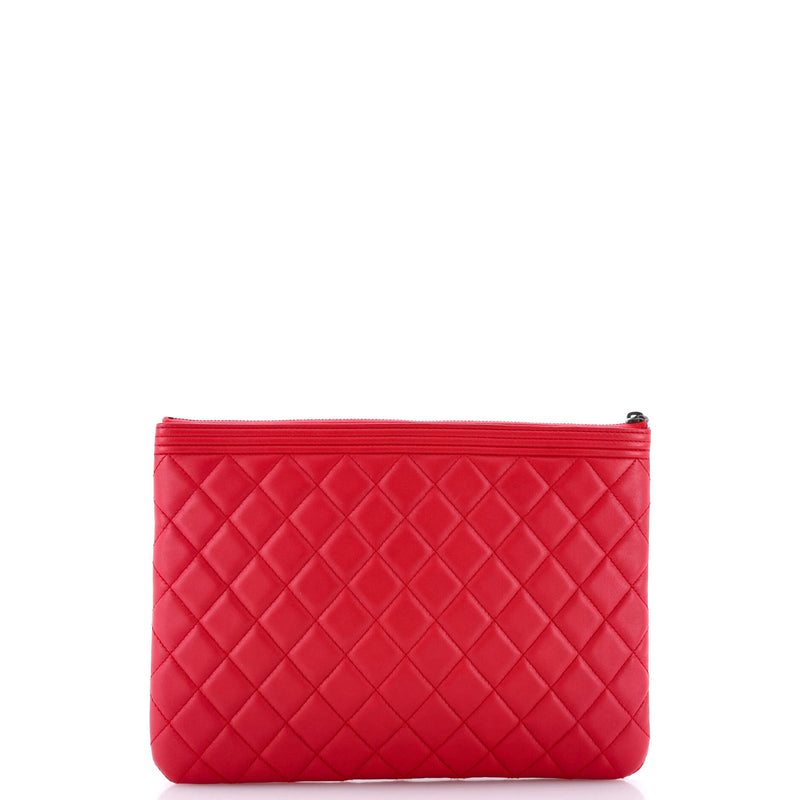Chanel Boy O Case Clutch Quilted