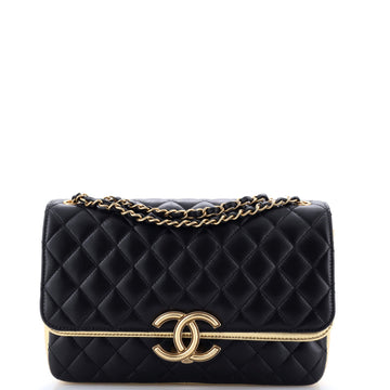 Chanel Cc Chic Double Flap Bag Quilted