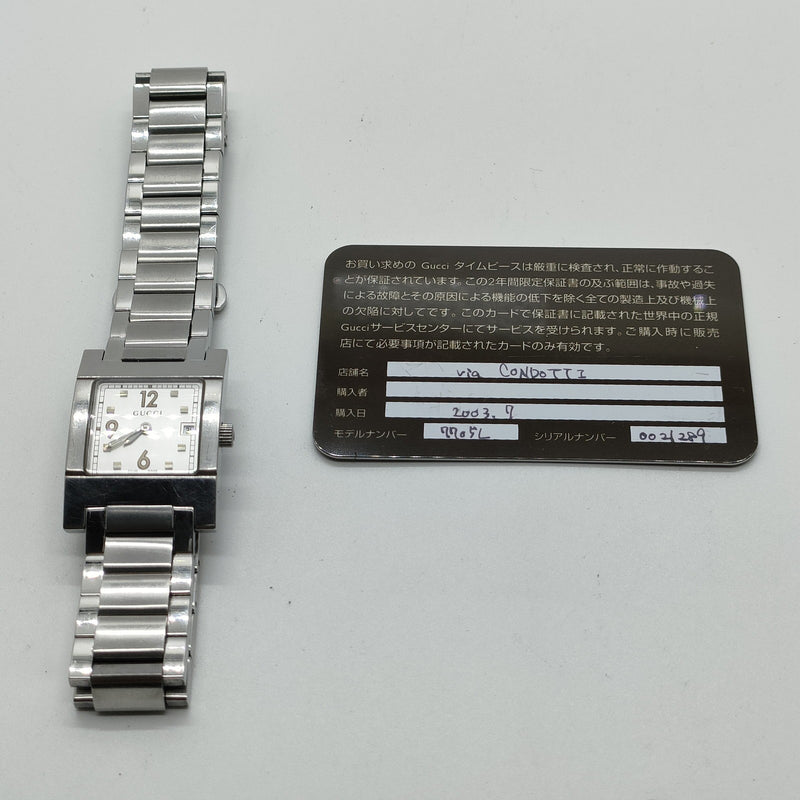 Gucci Watch 24Mm Women's Whites X Silver