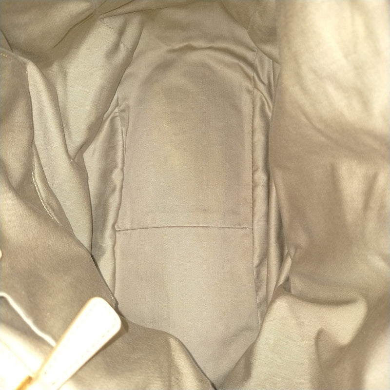 Miu Hand Bag Beige Leather
