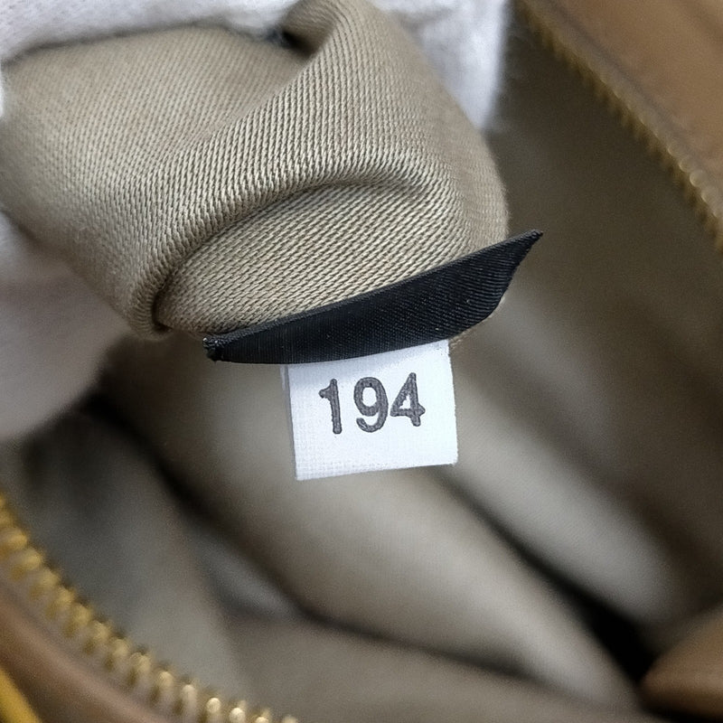 Miu Hand Bag Beige Leather