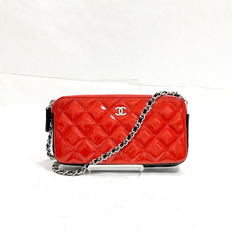 Chanel Shoulder Bag Red Enamel
