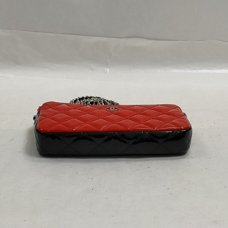 Chanel Shoulder Bag Red Enamel