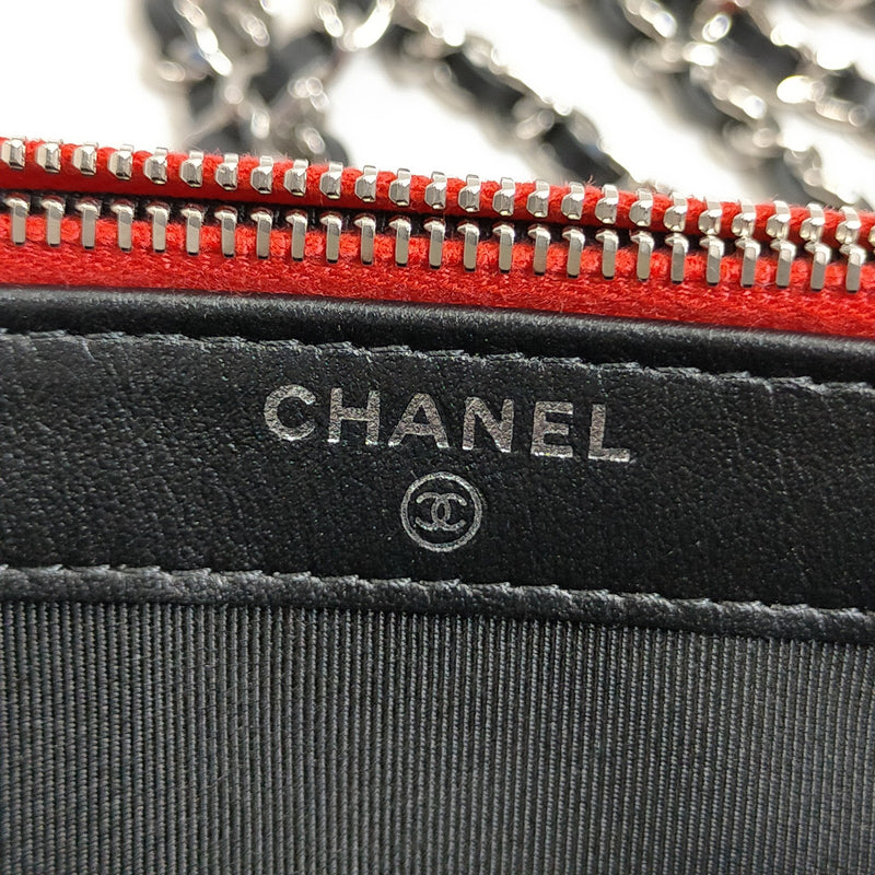 Chanel Shoulder Bag Red Enamel