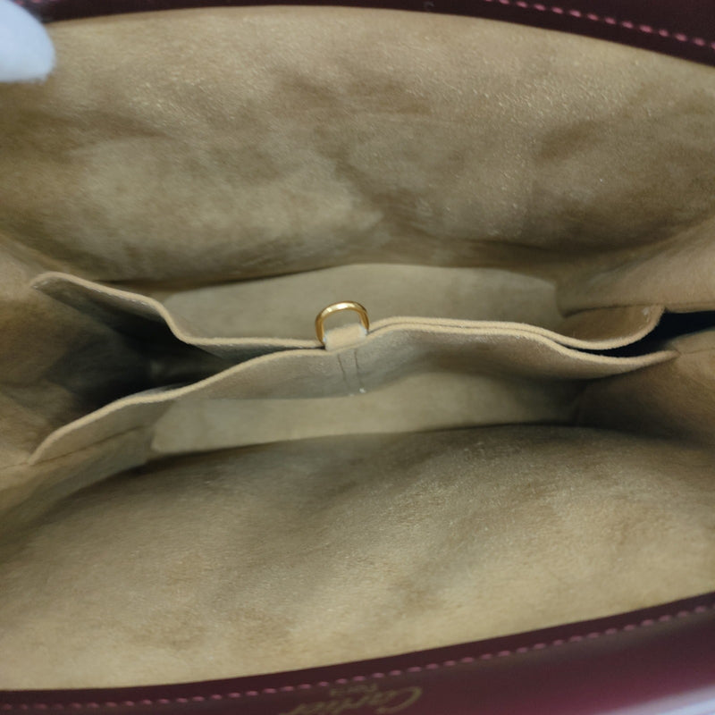 Cartier Hand Bag Bordeaux Leather