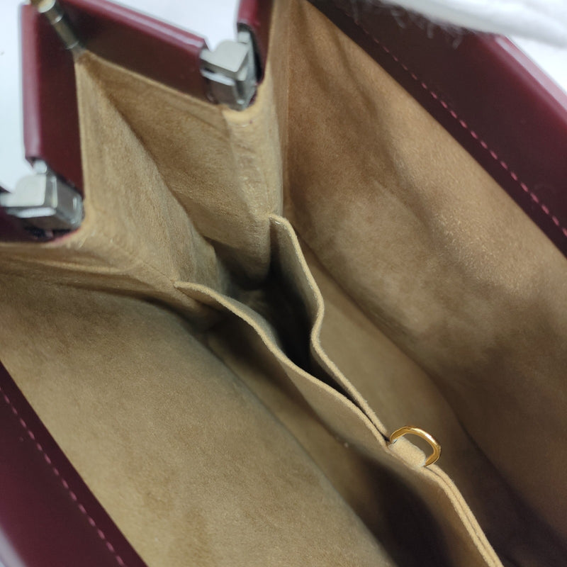 Cartier Hand Bag Bordeaux Leather