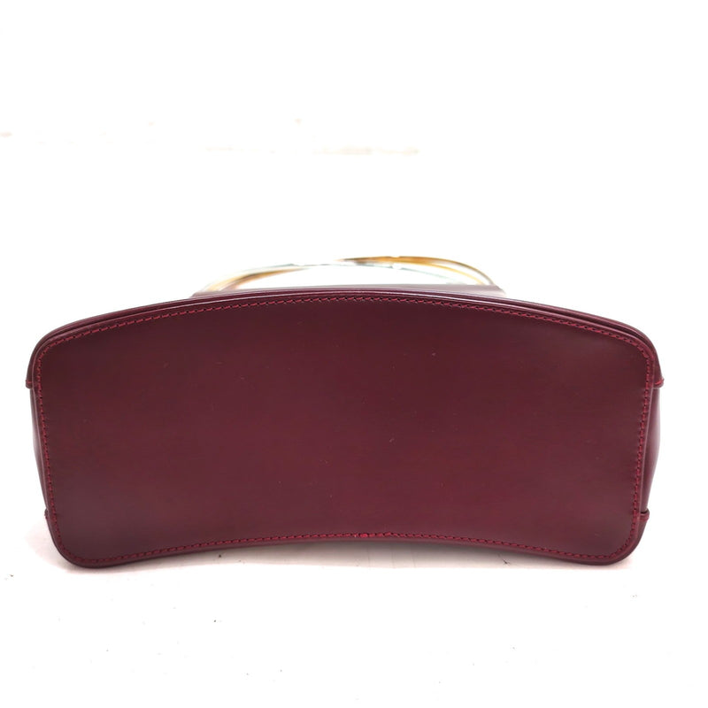Cartier Hand Bag Bordeaux Leather