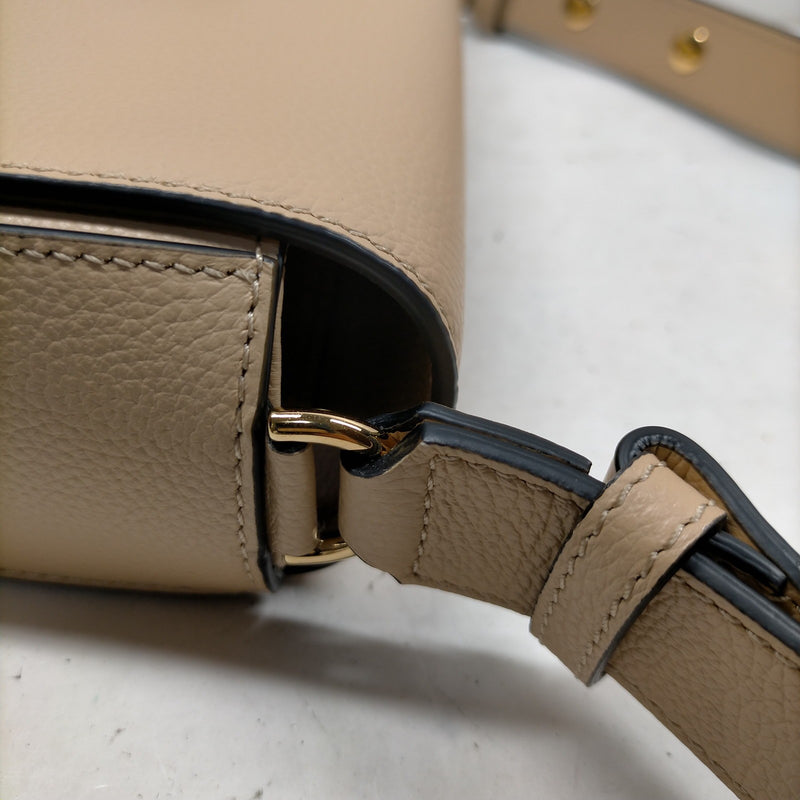 Versace Shoulder Bag Beige Leather