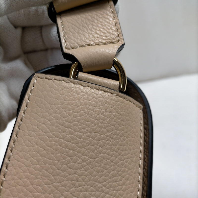 Versace Shoulder Bag Beige Leather