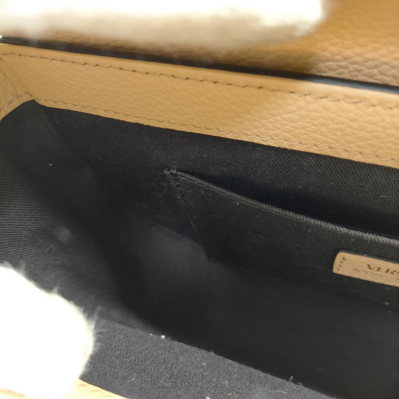 Versace Shoulder Bag Beige Leather