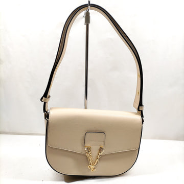 Versace Shoulder Bag Beige Leather