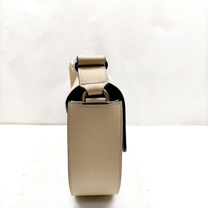 Versace Shoulder Bag Beige Leather